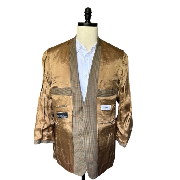 Hugo Boss vintage Corleone check plaid Vitale Barberis Caronico wool blazer | 42 - Picture 7 of 15